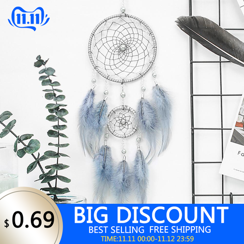 Looking Up At The Starlit Sky Simple Dream Catcher Indian Feather Hanging Accessories Literary Gift #AW ► Photo 1/6