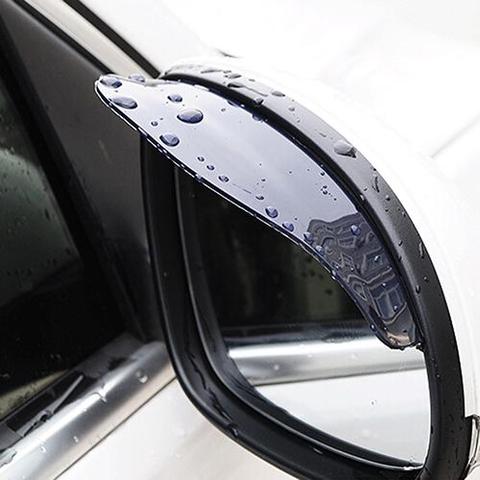 2 Pcs Universal Rear View Side Mirror rain Eyebrow Visor Shade Shield Water Guard Black Clear Rain Snow Shield for Car Truck ► Photo 1/6
