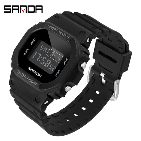 Fashion New Sanda Top Brand White Women Sports Watch Matcha Waterproof Ladies Jelly Digital Watches Reloj Mujer Relogio Feminino ► Photo 1/4