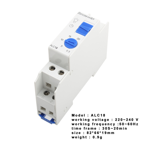 Din rail Staircase Lighting Timer Switch timer relay 220VAC 16A used for corridor lighting ALC18 ► Photo 1/6