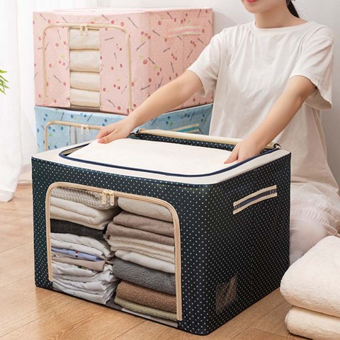 Mcao Large Capacity Clothes Storage Box Foldable Dustproof Closet Organizer Oxford Cloth Luggage Blanket Quilt Sorting BagHT0901 ► Photo 1/6