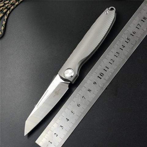 M390 Blade TS90 Twosun Pocket Folding Knives Titanium or Carbon Fiber Handle No Lock Slip Joint Outdoor Camping Survival Tools ► Photo 1/6