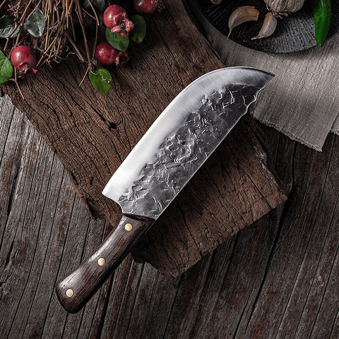 Liang Da 5CR15mov Stainless Steel Handmade Forged Kitchen Knives Meat Cleaver Vegetable Chopper Kitchen Chopping Knife Cutter ► Photo 1/6