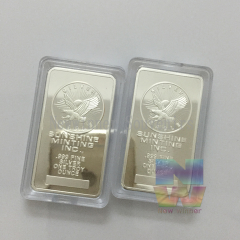 1 Ounce Troy Fine silver 999 Collectibles Coin Sunshine Mint Eagle American Silver bullion Bars ► Photo 1/3