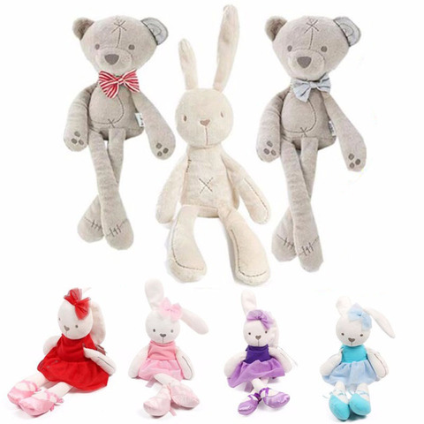 Newborn kids Children's toys for 0-24 months Baby Soft Plush toys Rabbit Bunny & Bear Sleeping Mate Stuffed & Plush Animals Toys ► Photo 1/6