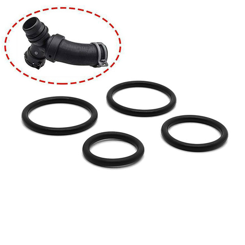 4 Piece quick connector Coolant Radiator Hose O-Rings Gasket Seal Set For Ford F-150, 2011-2017 Mustang T-connector sealing ► Photo 1/6