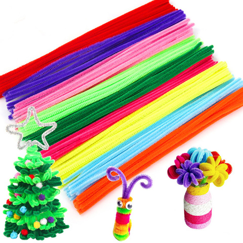 50/100pcs Multicolour Chenille Stems Pipe Kids Creativity Handicraft Children Toys Handmade Diy Art Crafts Material  supply ► Photo 1/6