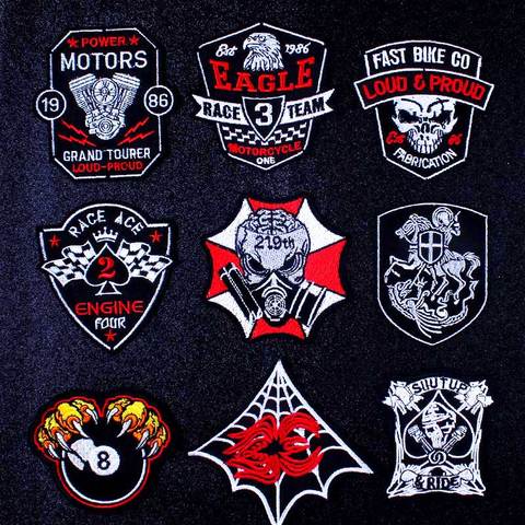 Motorcycle Biker Patch Embroidered Patches For Clothing Knights Templar Seal Badge Patch Iron On Patches On Clothes Stripe DIY ► Photo 1/6