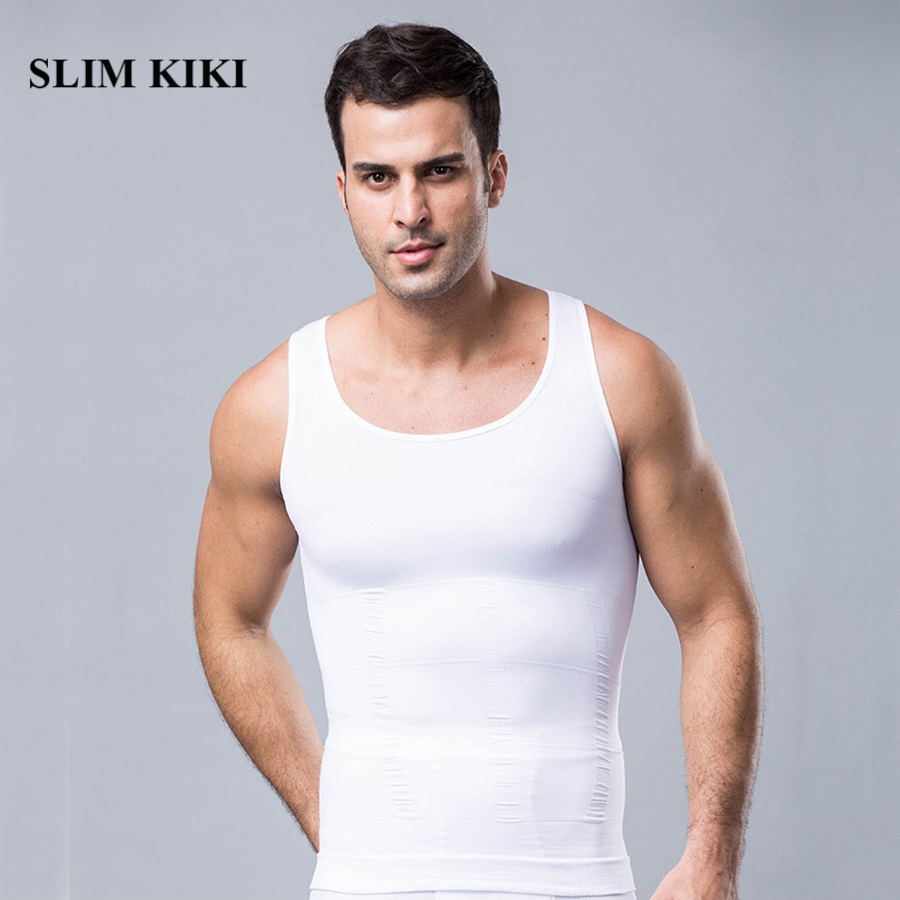 Mens Slimming Body Shaper Shapewear Abs Abdomen Compression Shirt