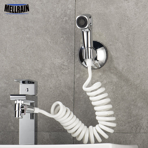 Basin Tap External Shower Head Warm Bidet Sprayer Kit. Bathroom & Kitchen Faucet Adapter Accessories Chrome Shower DIY ► Photo 1/6