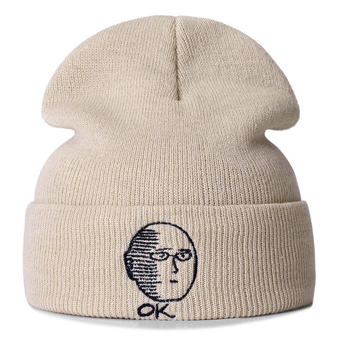 ONE PUNCH-MAN Anime Cotton Casual Beanies for Men Women Knitted Winter Hat Solid Color Hip-hop Skullies Hat Unisex Cap ► Photo 1/6