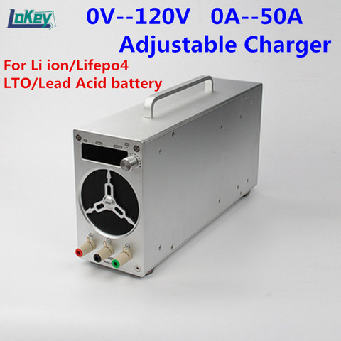 0V to 120V 0A to 50A Adjustable Charger for Li-ion Lifepo4  LTO lead acid Battery 48V 60V 72V 84V 96V 108.8V 20A 30A 40A charger ► Photo 1/6