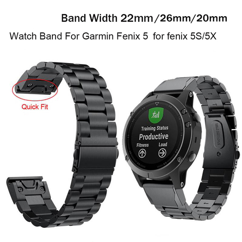 26/22mm Quick Fit Band For Garmin 7 6X 6S 6 Pro 5X 5 Nylon Bracelet Watch  Band