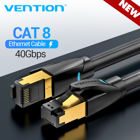 Vention Ethernet Cable Cat8 Lan Cable SFTP RJ45 Network Cable RJ 45 Cat 8 Patch Cord for PC Modem Router Laptop Cable Ethernet ► Photo 1/6