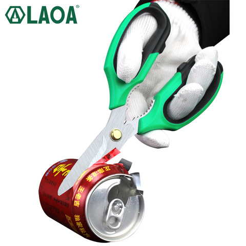 LAOA Stainless Household Scissors Multi Shears for Kitchen Made in Taiwan Crimp Tool Wire Cutting Hand Tools ► Photo 1/6