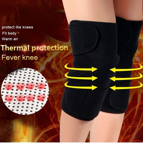1Pair Tourmaline Self-Heating Knee Leggings Brace Support Magnetic Therapy Knee Pads Adjustable Knee Massager Health Care ► Photo 1/6