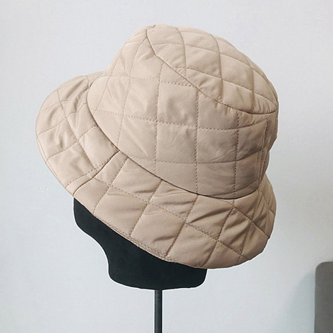 2022 New Windproof Women Hats Plain Bucket Hat Warm Cap Ladies Winter Hat fashion cloth hat Cheap all-match Outdoor Hat ► Photo 1/6
