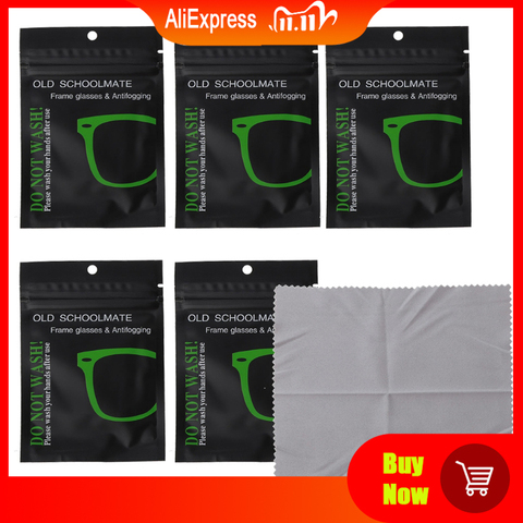 5Pcs Reusable Anti-Fog Wipes Glasses Pre-moistened Antifog Lens Cloth Defogger Eyeglass Wipe Prevent Fogging for Glasses ► Photo 1/6