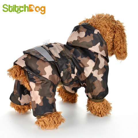 Dog Raincoat Puppy Rain Coat with Hood Reflective Waterproof Dog Clothes Soft Breathable Pet Cat Small Dog Rainwear XS - 2XL ► Photo 1/6