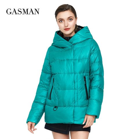 GASMAN 2022 Women's winter jacket hooded down parka Women's coat zipper warm outwear Female fashion thick puffer jacket new 072 ► Photo 1/6