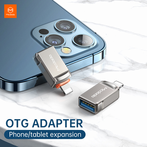 MCDODO OTG Type C/ iPhone Lightning to USB 3.0 Camera Adapter OTG Cable for iPad iPhone 7 8 X XR 11 pro XS Max iOS 12 or Above ► Photo 1/6