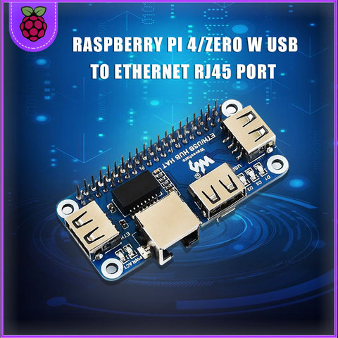 Raspberry PI 4/Zero W USB to Ethernet RJ45 network port USB HUB splitter ► Photo 1/6