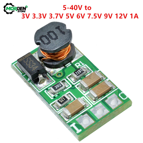 DD4012SA DC 5-40V to 3V 3.3V 3.7V 5V 6V 7.5V 9V 12V 1A Regulator DC-DC Buck Step-Down Converter Regulator Module Board ► Photo 1/6