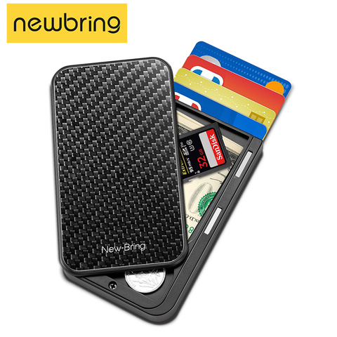 New-Bring Card Holder Men Purse Carbon Fiber Minimalist Rfid Wallet for Credit Cards Bank Business ID Card Holder Case ► Photo 1/6