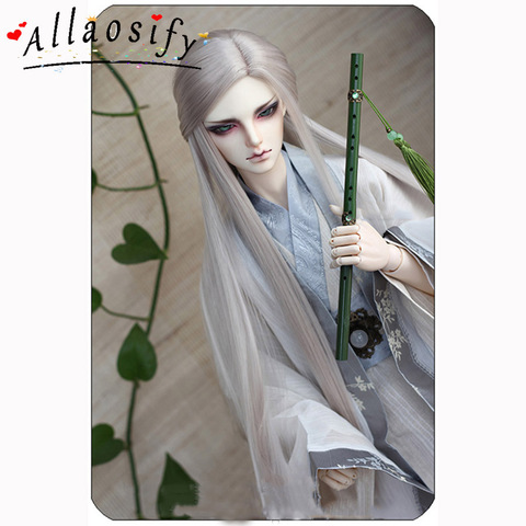 Allaosify Bjd Wig 1PCs Split Length Sraight Hair 1/3 1/4 1/6 1/8 Doll Wig Ancient Chinese Style ► Photo 1/6