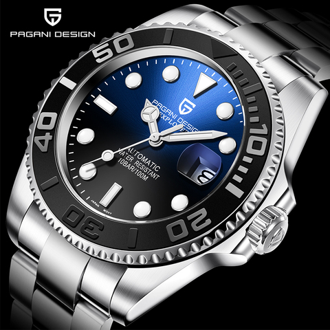 PAGANI Design Men Automatic Watch Sapphire Luxury Mechanical Wristwatch Stainless Steel Waterproof Watch Men relogio masculino ► Photo 1/6