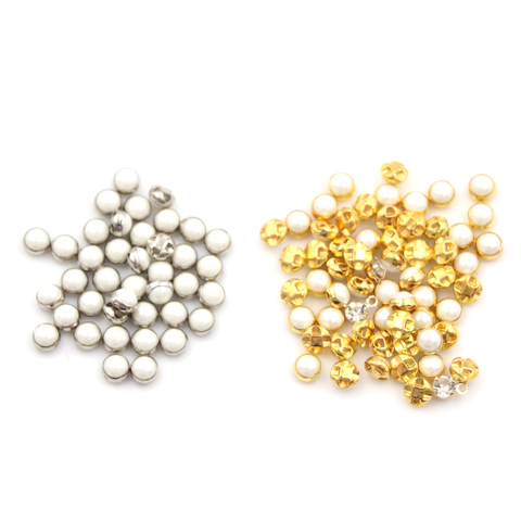 20pcs Sliver/Gold Ultra-small Pearl Buckle Doll Belt Buckle Mini Doll Buttons Doll Shoes Buckle Doll Clothing Buckles ► Photo 1/6
