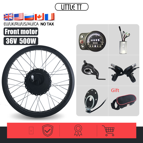 Electric snow bicycle Conversion Kit 20/26 inch 36V500W front  Fat bike motor wheel 4 color for Fat Bike Electric Wheel ► Photo 1/6