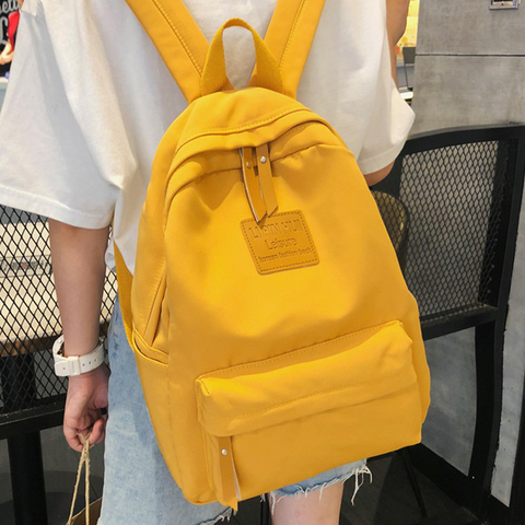JOYPESSIE Fashion Women Backpack For Teenagers Girls Nylon School Bags Female Waterproof Preppy Men Black Travel Mochilas ► Photo 1/6