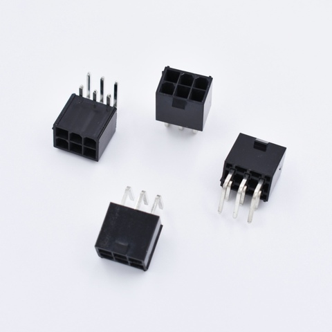 50pcs/lot 5569 Graphics card 6 pin 4.2mm pitch right angle molex 6 pin pcb board connector ► Photo 1/3