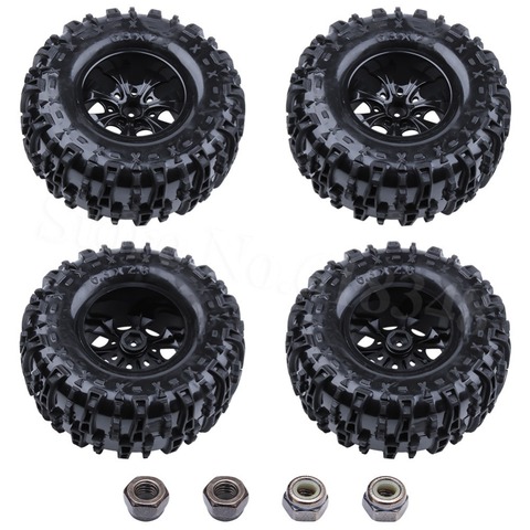 4Pcs 160mm RC Tires Wheel Rims Foam Inserts For 1:10 Monster Truck Tyres HSP HPI Traxxas Himoto Redcat Kyosho Tamiya Racing Losi ► Photo 1/6