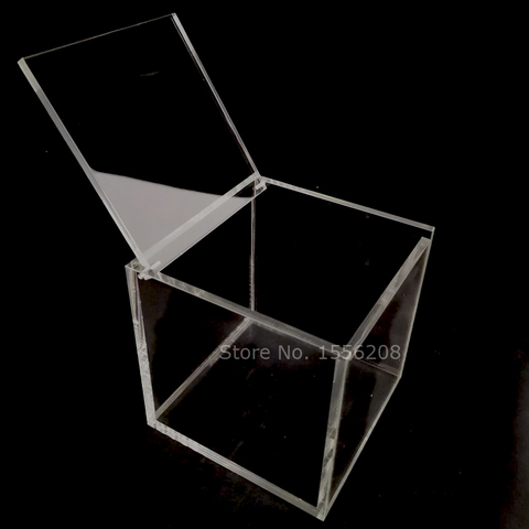 New Transparent Acrylic Storage Box Clear Square Cube Multipurpose Display Case Plexiglass Jewelry Gift Packaging Boxes ► Photo 1/6