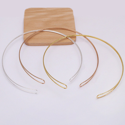 5PCS 140x1.5mm Metal Head Hoop 1.5mm Width Hair Band Trendy Hairbands Hairwear Base Setting For Jewelry Making ► Photo 1/5