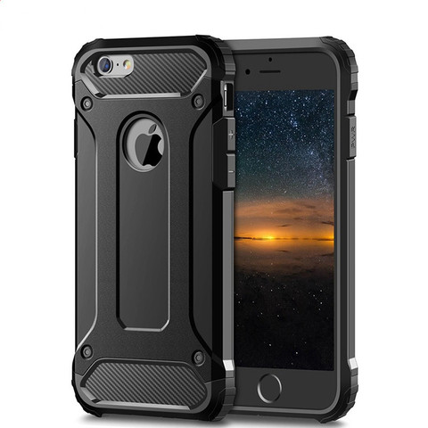 Rugged Layer Armor Case for iPhone 11 Pro Max 2022 5S 5 Se 5C 6 6S 7 7G 8 Plus X XR XS Max Case Heavy Duty Shockproof Case ► Photo 1/6