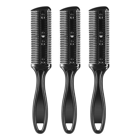 3pcs Hair Cutter Comb Double Side Haircut Scissors Plastic Hair Comb Cutter Trimmer with Stainless Steel Blade Hair Shaper Razor ► Photo 1/6