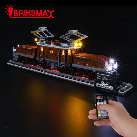 BriksMax Led Light Kit For 10277 Creator Crocodile Locomotive Toys Building Blocks Model Light Set ONLY ► Photo 1/6