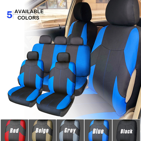 Universal Car Seat Covers Full Set Front Mesh Cloth for Truck Sedan Interior 9pcs Decoration Accessories Automobile Protectors ► Photo 1/6