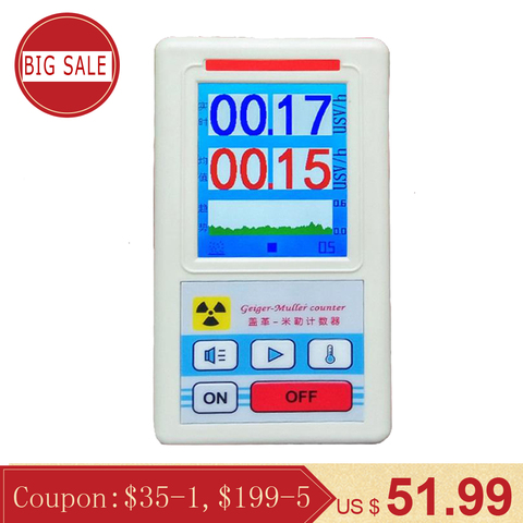 Display Screen Geiger Counter Nuclear Radiation Detector Personal Dosimeter Marble Detectors Beta Gamma X-ray Tester ► Photo 1/6