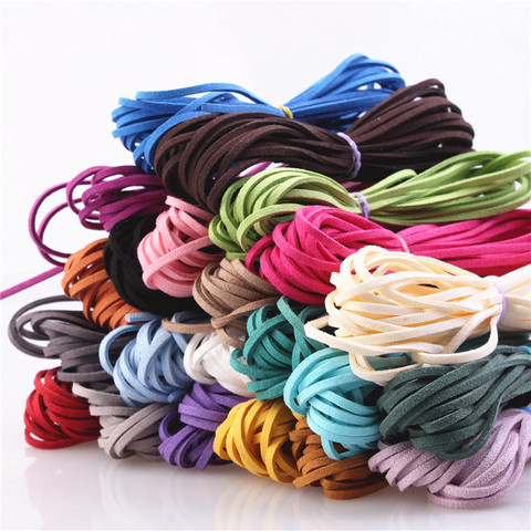 3MM 5M Micro-Fiber Flat Leather Lace Beading Thread Faux Suede Cord String Velvet Beading Supplies ► Photo 1/6