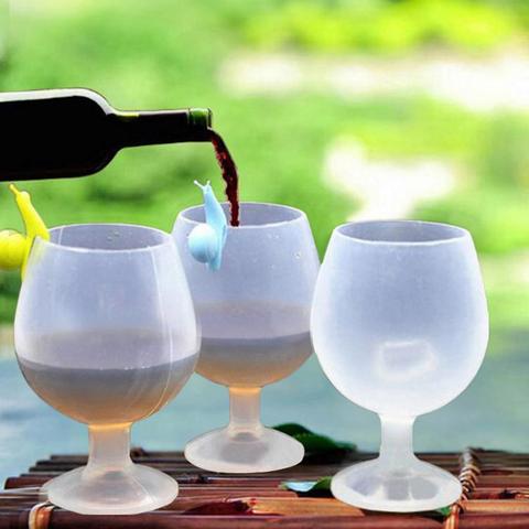 Portable Silicone Wine Cup Wine Glass Wine Cup #EW ► Photo 1/6