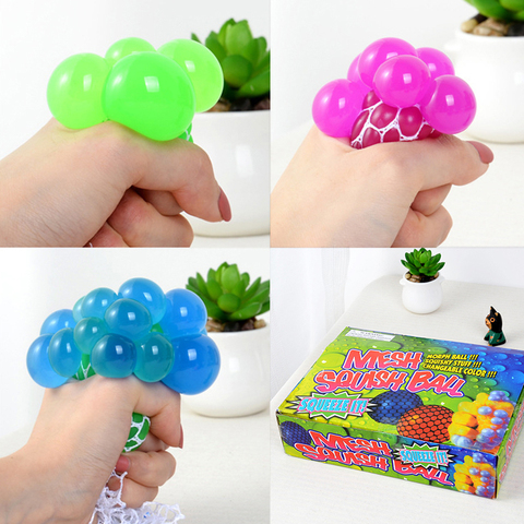 Gags & Practical Jokes Autism Mood Squeeze Relief Toy Squishy Novelty Anti Stress Face Reliever Grape Ball Novelty & Gag Toys ► Photo 1/6