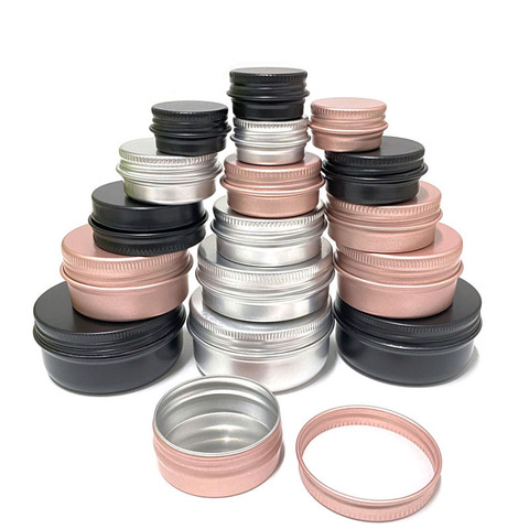 100Pcs Cosmetic Container 5/10/15/20/30/50/60g Aluminum Pot Jar With Lid Eye Cream Hair Conditioner Tin Jar Pot Cosmetic Metal ► Photo 1/6
