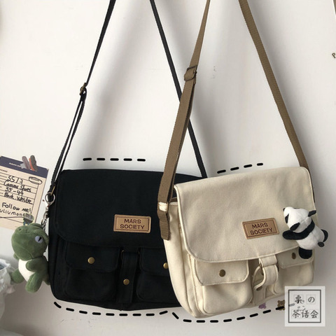 Women's Canvas Bag Japanese Department Harajuku Windsuit Messenger Bag Female Korean Students Shoulder Bags ► Photo 1/6