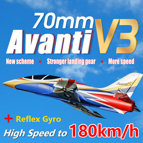 FMS 70mm Ducted Fan EDF Jet Avanti V3 High Speed Racing 6CH with Flaps Retracts PNP RC Airplane Sport Model Plane Aircraft Avion ► Photo 1/6