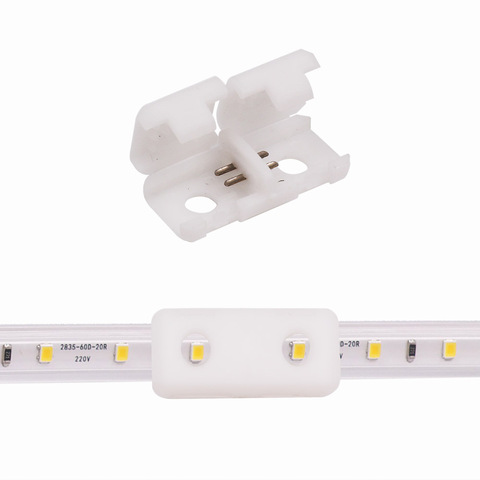 2 pin I shape Corner connector middle plug 110V 220V 2835 5050 LED Strip ► Photo 1/3