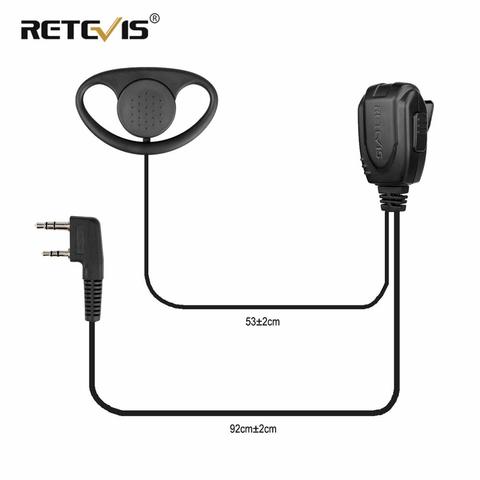 D-type Earhook Earpiece Headset Walkie Talkie Headphone For Kenwood Baofeng UV-5R UV5R UV-82 888S RETEVIS H777/RT22/RT81/RT-5R ► Photo 1/6